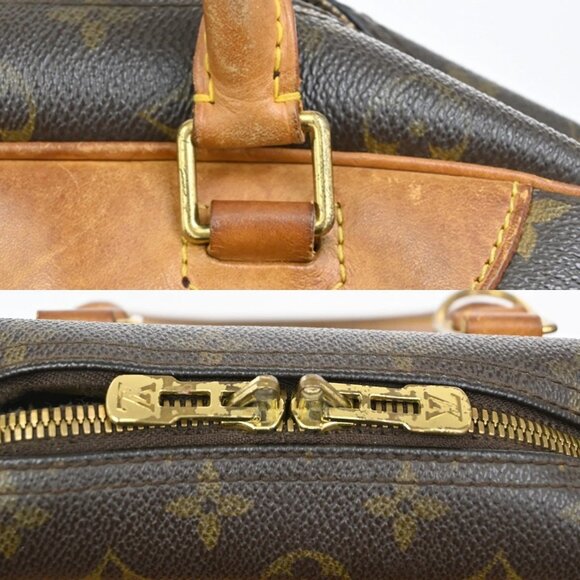 LOUIS VUITTON LV Logo Deauville Hand Bag Monogram Leather Brown M47270 36KB524 - Picture 8 of 15